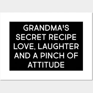 Grandma's Secret Recipe Love, Laughter, and a Pinch of Attitude Posters and Art